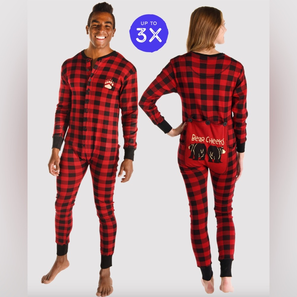 Lazy One Bear Cheeks Onesie Size M - image 1